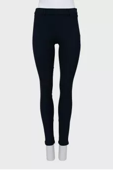 High waisted slim fit trousers