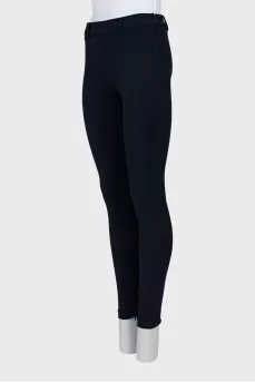 High waisted slim fit trousers