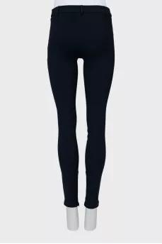 High waisted slim fit trousers