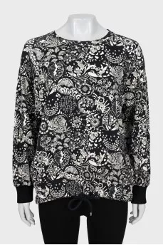 Loose fit jumper with ties
