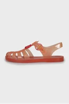Rubber sandals with brand logo