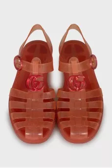 Rubber sandals with brand logo