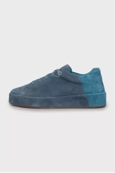 Suede lace-up sneakers