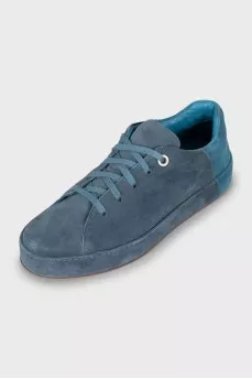 Suede lace-up sneakers