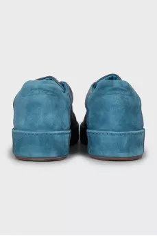 Suede lace-up sneakers