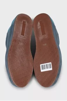 Suede lace-up sneakers