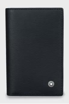 Men's leather wallet with brand logo