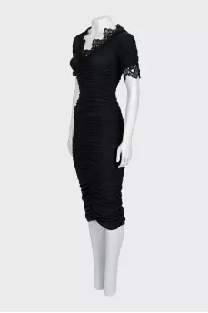 Fitted draped dress