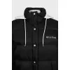 Quilted down jacket with tag