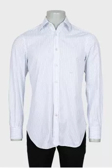 Men's Blue Striped Shirt