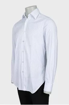 Men's Blue Striped Shirt