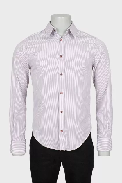 Men's striped straight fit shirt