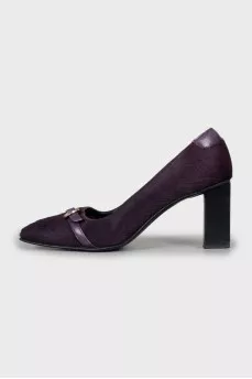 Purple Square Toe Shoes
