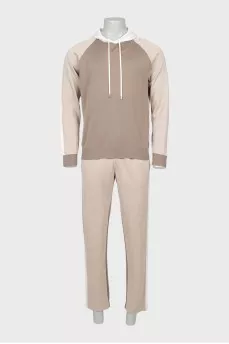 Men's knitted silk suit
