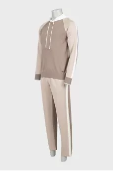 Men's knitted silk suit