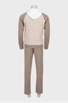 Men's knitted silk suit