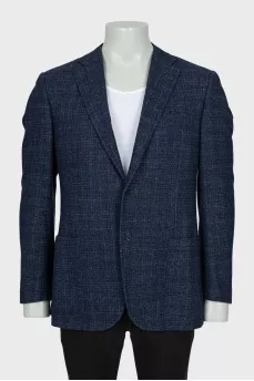 Men's blue jacket with pockets