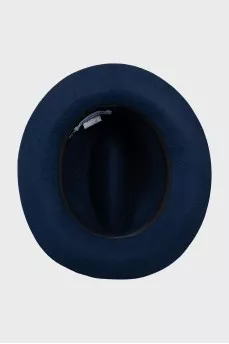 Felt hat with embroidered logo
