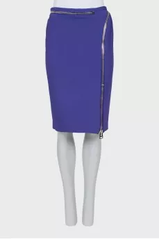 Straight cut skirt with zipper