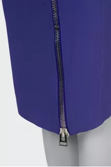 Straight cut skirt with zipper