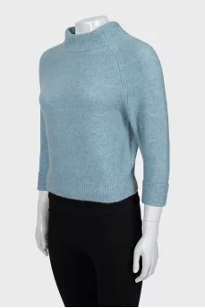 Cropped sweater in blue