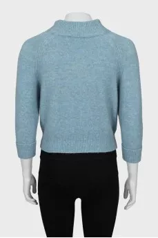 Cropped sweater in blue