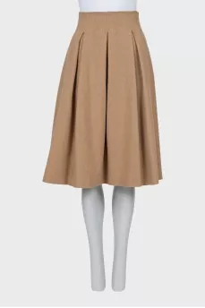 Cashmere midi skirt