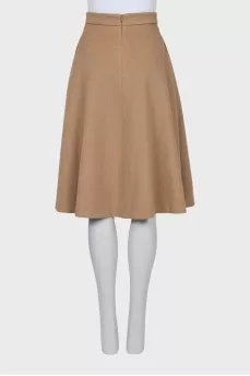 Cashmere midi skirt