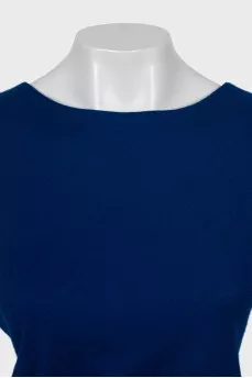 Blue wool dress