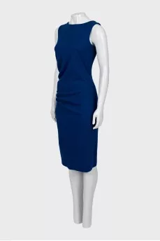 Blue wool dress