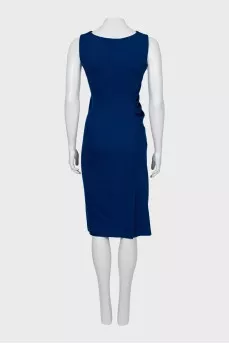 Blue wool dress