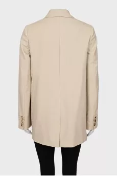 Beige double-breasted jacket
