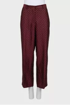 Polka Dot Print Palazzo Pants