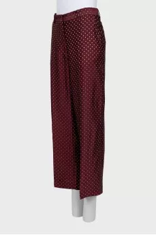 Polka Dot Print Palazzo Pants
