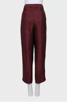 Polka Dot Print Palazzo Pants