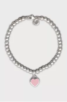 Silver bracelet with beads