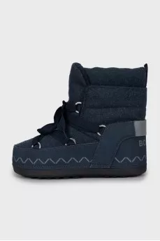 Blue textile ugg boots