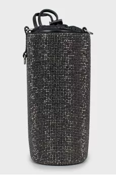 Crossbody bag with rhinestones
