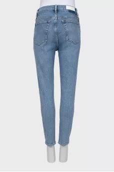 Blue Skinny Jeans with Buttons