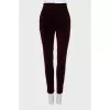 Velour tapered trousers