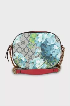 Crossbody bag with combined print