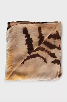 Animal print silk scarf
