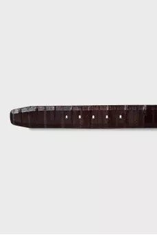 Men's wide belt with embossed leather
