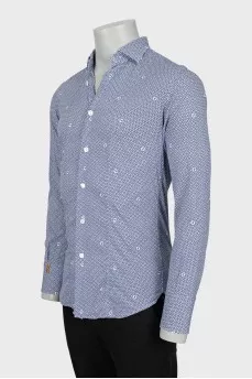 Men's printed fitted shirt