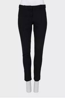 Slim fit wool trousers