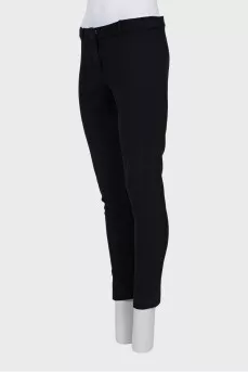 Slim fit wool trousers