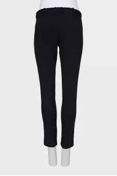 Slim fit wool trousers