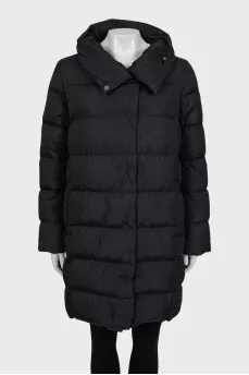 Quilted down jacket with buttons