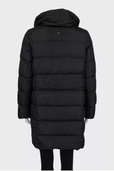 Quilted down jacket with buttons