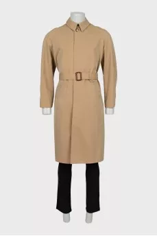 Чоловічий тренч із акцентною спиною